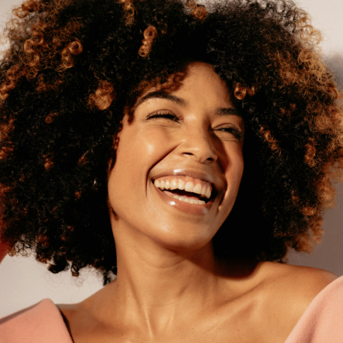 Woman smilling during a dental checkout