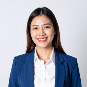 Close-up of a bright confident smile